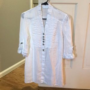 White linen shirt